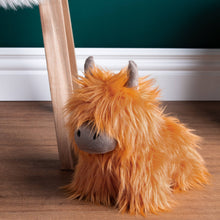 Riva Home - Highland Cow Shaggy Door Stop Orange