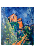 Fashion Scarf - Cezanne Post Impressionism On The Way to The Chateau Painting Print Art Scarf SC-3725