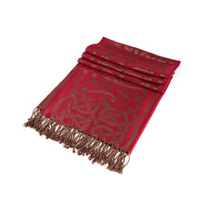 Celtic Ore Crafts - IRS-008D Celtic Trad Pashmina: Red / 65cm x 190cm