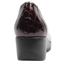 Wonders - FLY C-33100 Leather Shoes - Burgundy Croc