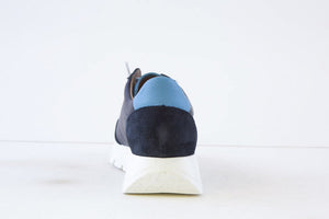 Wonders - RACER Leather A-2476 Navy/Sky Blue Trainers