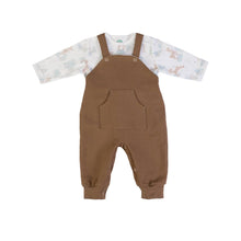 FS Baby - 16600 - Dungarees + t-shirt - Organic cotton  Offwhite/brown