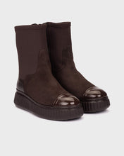 Wonders A-5207 Suede/Leather Coffee Boots