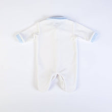FS Baby - 16607 - Organic cotton babygrow - Offwhite/blue