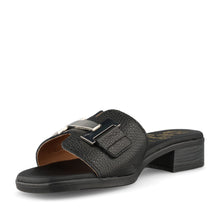 Oh! My Sandals 5890 Black Leather Sliders