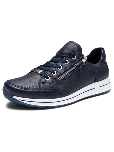 Ara 12-24801-02 Navy Leather Sneakers H-fit