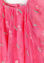 Minoti - 44633 Tulle Party Dress, Pink Sequin Cherry, Angel Sleeves, Pink