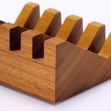 The Black Stuff - Diagonal Teak Soap Dish