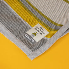 Cosatto Knitted Stripe Blanket - Grey/Yellow BLAN0213