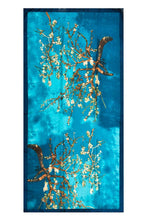Fashion Scarf - Van Gogh Almond Blossom Print Silk Scarf: Blue SC-3380