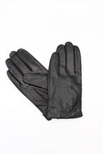 Hologramme Paris - Men's Black Leather Fleece Lined Gloves