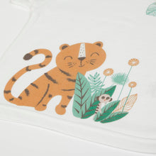 FS Baby - 16106 - Organic cotton t-shirt + shorts (waffle) - Offwhite/orange