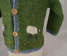 Julie Dillon Knitwear - Green Sheep Merino Wool cardigan
