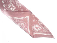 LINETA - D-140 Small bandana pattern scarf: Pink
