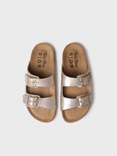 Toni Pons -  Women's sandal in suede with buckle - GHANA-QT - Champagne
