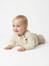Aran Woollen Mills - Shepley Baby Aran Wool Crew Neck Sweater - Cream