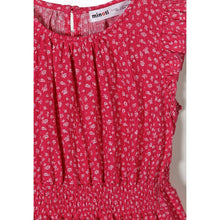 Minoti - 44648 Floral Frill Sleeve Dress, Tiered, Pink