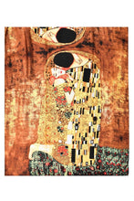Fashion Scarf - Klimt The Kiss Painting Print Silk Scarf SC-3379