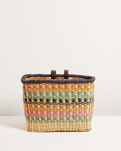 ASHANTI: Handcrafted Multicoloured Rectangular Bike Basket