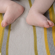 Cosatto Knitted Stripe Blanket - Grey/Yellow BLAN0213