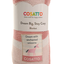 Cosatto Unicorn Garden Knitted Stripe Blanket BLAN5690