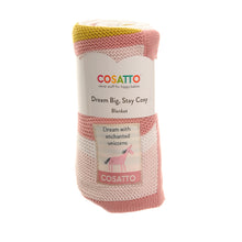 Cosatto Unicorn Garden Knitted Stripe Blanket BLAN5690
