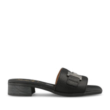 Oh! My Sandals 5890 Black Leather Sliders