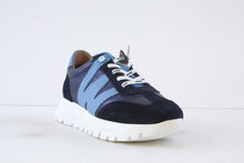 Wonders - RACER Leather A-2476 Navy/Sky Blue Trainers