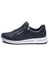 Ara 12-24801 Navy Leather Sneakers H-fit