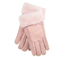 Sheepers - Pink Stitch Sheepskin Gloves