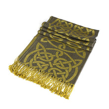 Celtic Ore Crafts - IRS-008B Celtic Trad Pashmina: Olive Green / 65cm x 190cm