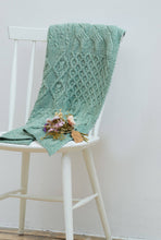 Aran Woollen Mills - Glora Aran Patchwork Cot Throw - Mint Green