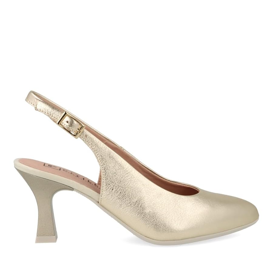 Pitillos 10521 Gold Leather Slingbacks