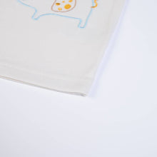 FS Baby - 16361 - Organic cotton t-shirt + muslin pants - Ecru/petrol blue