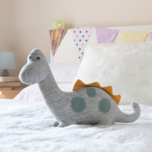 Best Years Organic Cotton Knitted small Diplodocus - Grey BY5838