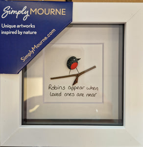 Simply Mourne Single Robin 'Robins Appear' White Frame 119