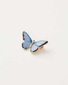 Fable - Enamel Blue Butterfly Brooch