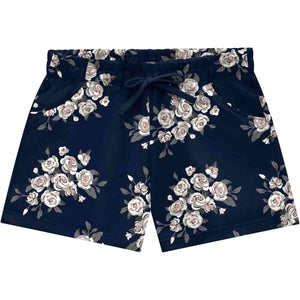 Girl's Shorts Black with Roses 14366-6826