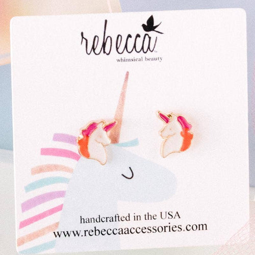 Rebecca - Unicorn Enamel Earrings