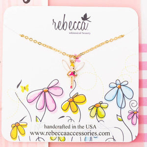 Rebecca - Fairy Enamel Charm Necklace