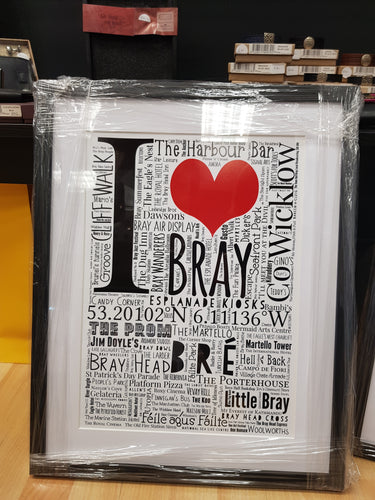 I Love Bray A3 Poster