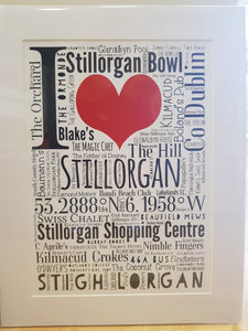 I Love Stillorgan A3 Poster