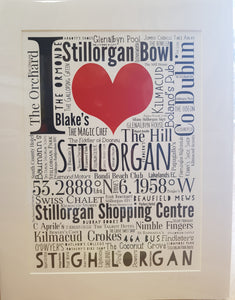 I Love Stillorgan A3 Poster