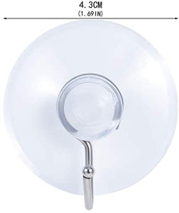Glass suction cup hook