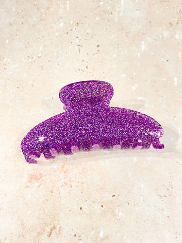 Angels Whisper - IVY GLITTER ACETATE CLAW CLIP - PURPLE