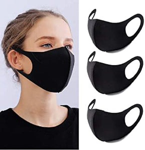 Black lightweight face covering