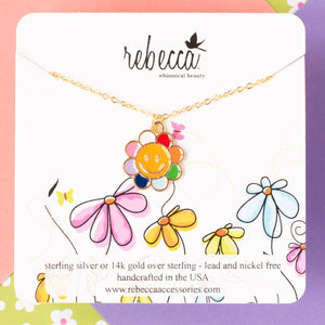 Rebecca - Happy Daisy Enamel Children's Necklace