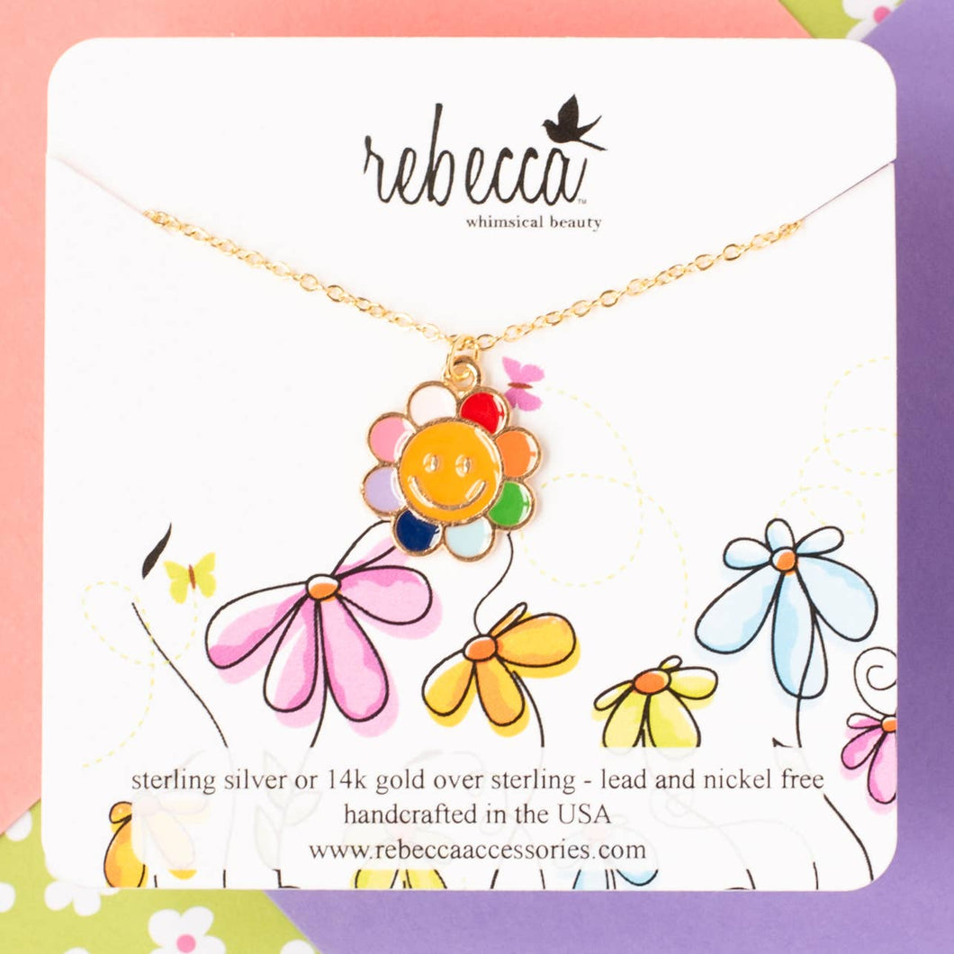 Rebecca - Happy Daisy Enamel Children's Necklace