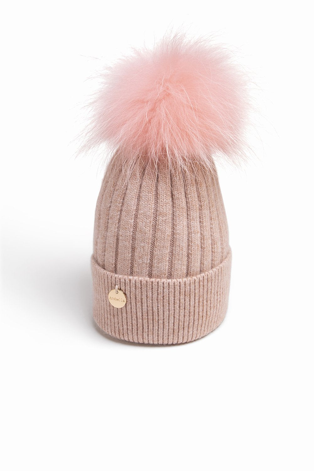 Arabella Cashmere Hat with detachable Pom Pom