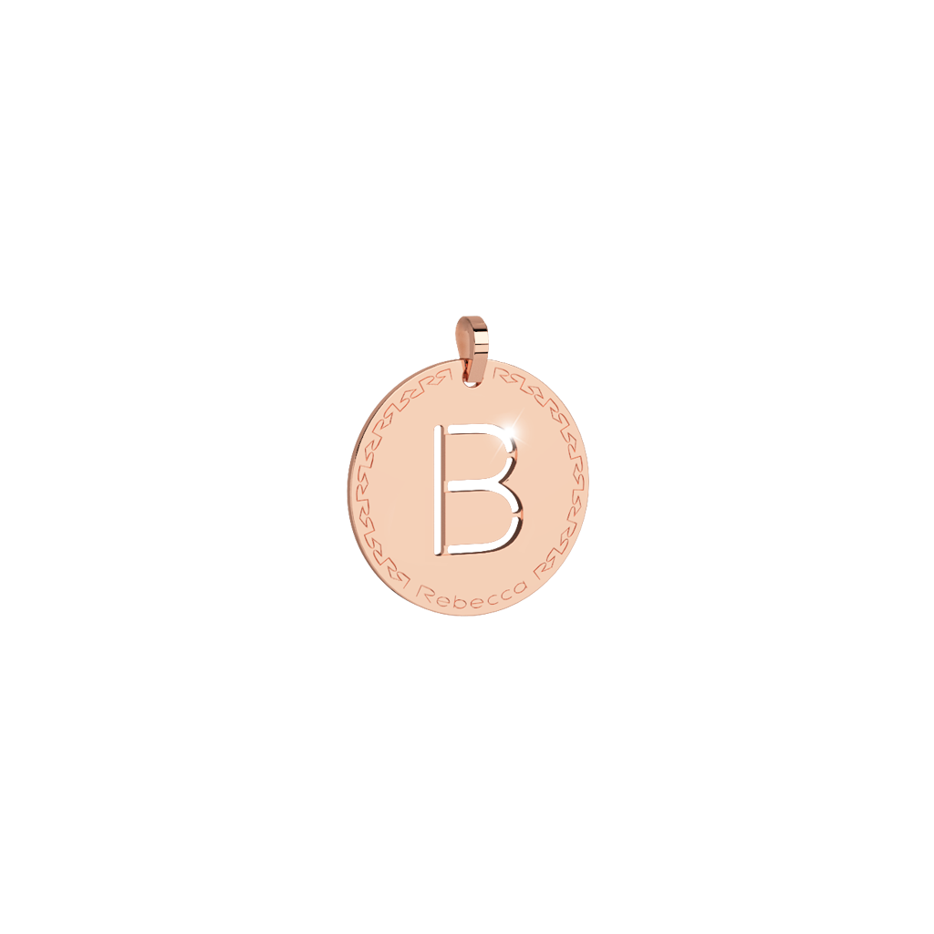 Rebecca My World Rose Gold Bracelet with Small Initial Charm